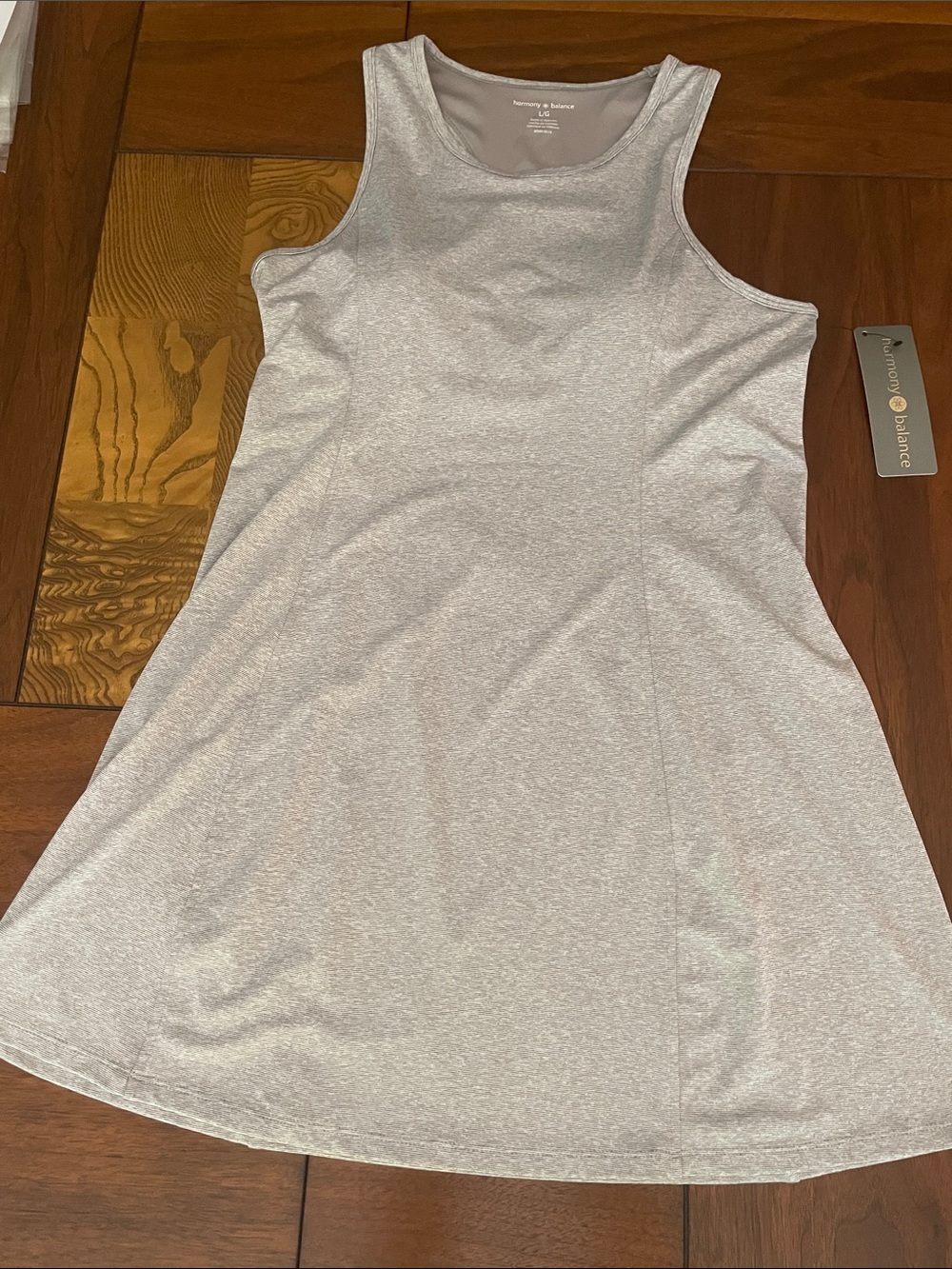 Yoga Light Gray Sleeveless Midi Tank Dress M45